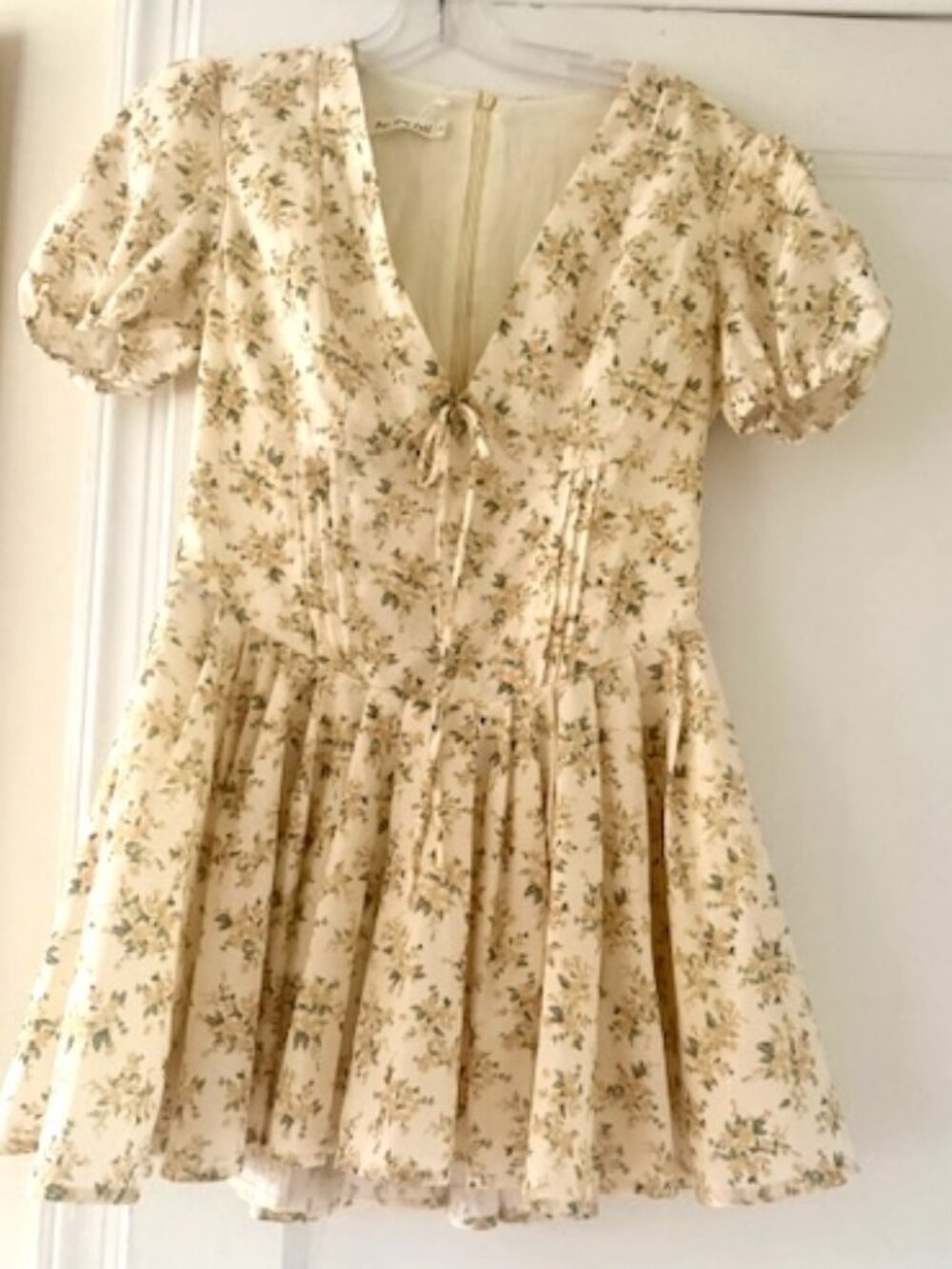 For The Love Bell Mini Dress Prairie Cottagecore Coquette Milkmaid - Picture 2 of 15